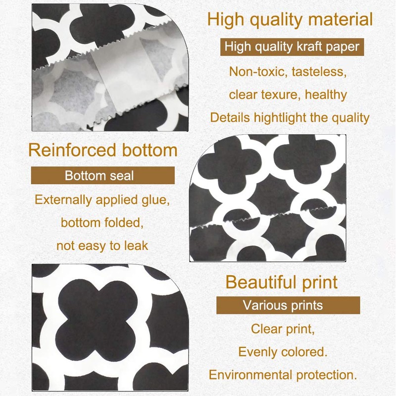 KIYOOMY 100 Pcs Candy Buffet Bags Small Paper Treat Bags