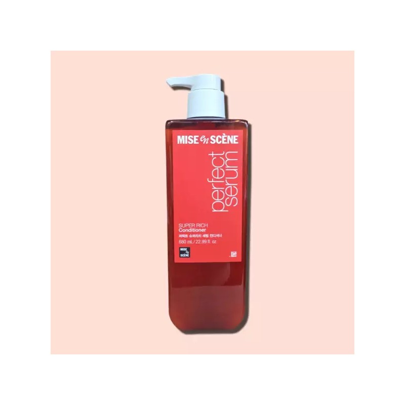 Mise-en-scene 미쟝센 퍼펙트 슈퍼리치 세럼 헤어세트 (샴푸680ml+컨디셔너680ml) 깔끔한향 Missha Perfect