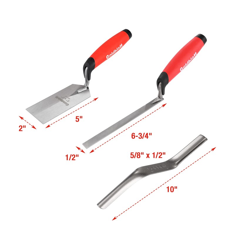 Goldblatt 6PCS Masonry Hand Tool Set - 11" x 5-1/2"