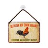 Hier wache ich Hahn Gockel Tin Sign - Decorative Metal