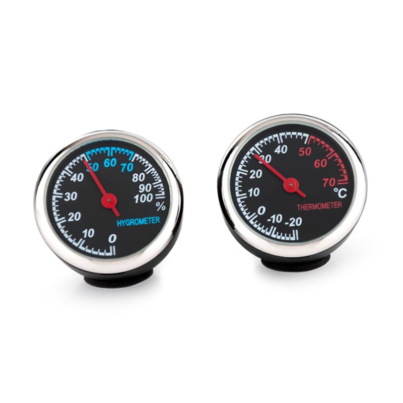 CHILDWEET 2pcs Steel Core Pointer Car Thermometer Indoor Outdoor Temperature