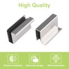 UFURMATE 8Pcs Glass Finger Edge Pull Cabinet Finger Pull Handle