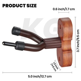 KKG Violin Wall Mount Violin Hanger 9 Pack with Bow Hook Home & Studio Rosewood Violin/Viola Stand