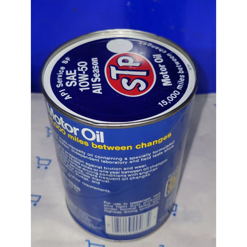 STP Vintage STP Motor Oil Quart Paper Can 10w50 NOS