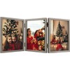 Space Art Deco Triple 5x7 Picture Frame, 3 5x7 Folding