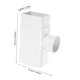 ORFOFE Gutter Downspout Y Connector Rain Diverter Kit for Efficient Rainwater Management Easy Installation Modern Design Compatible with Various Architectural Styles