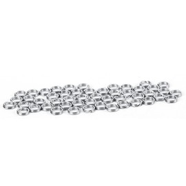 VGEBY Split Rings Stainless Steel Fishing Tackle Bait Double Circle Split Ring Connector 50/100 Pieces (5# 50pcs)