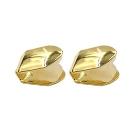 EXCEART Hip Hop Single Tooth Electroplated Gold Cap Shiny Teeth Decoration for Costume Party Concert and Daily Wear