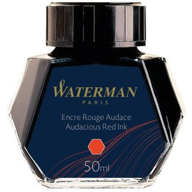 Waterman Fountain Pen Ink, Audacious Red, 50ml Bottle