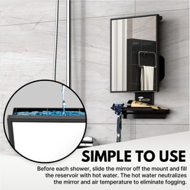 ToiletTree Products Fogless Shower Mirror - Anti-Fog Mirror - Adjustable Shaving Mirror with a Squeegee - Rust-Proof, Impact-Resistance Bathroom Shower Mirror - Tall