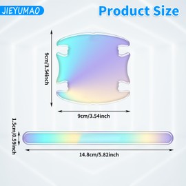 JIEYUMAO 20Pcs Universal Car Door Handle Protector, 2 Colors Reflective Bowl Sticker, Plastic Material, Protects Door Handle from Scratches