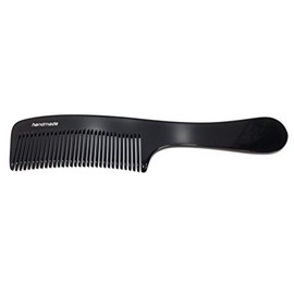 Swedish Crown Handle Comb Sawn 20 cm Handmade Hairdressing Comb Black (6050 CA)