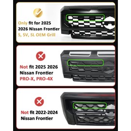 LED Front Grill Lights for Nissan Frontier 2025 2026 S SV SL, White