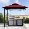 SCOCANOPY Upgraded Fabric Replacement Canopy Grill BBQ Gazebo Roof Top