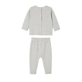 VERTBAUDET Organic Collection: 2 Pack Baby Pyjamas with Poppers, grey