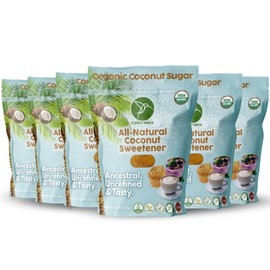 Colibreeco, Organic Coconut Sugar, 1 Pound (Pack of 6): Sweeten your Drinks and Recipes With Coconut Palm Sugar, Gluten-Free, USDA Organic, Unrefined, Naturally Sweet, and Chemical-Free.