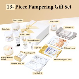 Spa Gifts for Women 13Pcs Mothers Day Gifts Happy Birthday Gift Baskets, Christmas Relaxing Home SPA Kit Bath Set Self Care Package Thank You Box for Mom Her Sister Teacher Friends Friendship