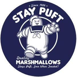 Ghostbusters Marshmallows Stay Puft Sticker window laptop bumper vinyl decal - 3"