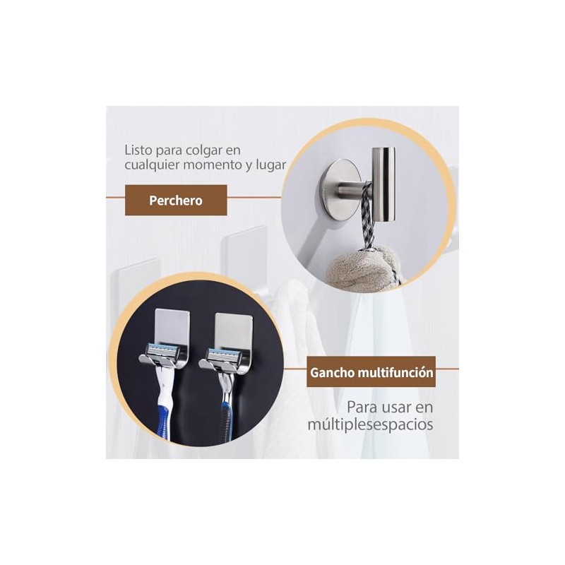 9 Piezas Juego Accesorios para Baños Toalleros Acero Inoxidable Acero