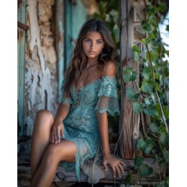 GORGEOUS YOUNG CUTE LOVELY LADY 8X10 PHOTO FANTASY ART HIGH-QUALITY