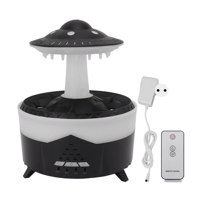 UFO Raindrop Humidifier with Colorful Lights Remote Control Timing Humidifier