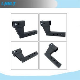 LABLT Trailer Hitch Extender Black for 2 Inch Receiver with 6 Inch Rise or Drop, 2-inch Solid Shank, 5 7 9 Extension Length, 7500lbs Capacity, with 5/8 Hitch pin