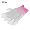 HARFINGTON 6 Pairs ESD Anti Static Gloves 19cm Overlock Edge