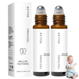 Teething Natural Gentle Gum Care Roller, Pack of 2, Teething Roller, Soothing for Teeth, Teething Soothing Oil Roller, Teeth Massage, for Teething Discomfort
