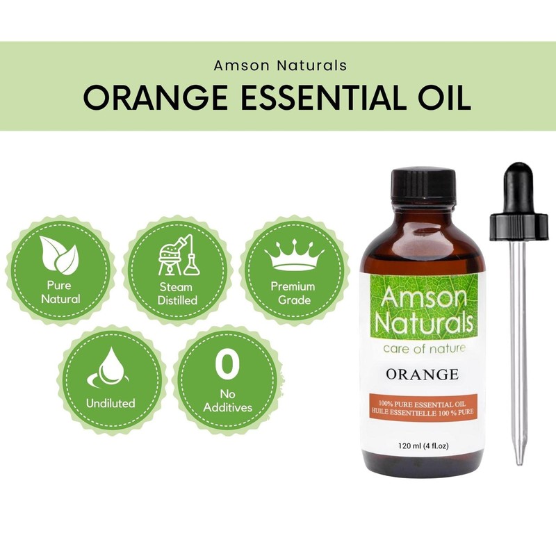Orange Essential Oil 4oz /120 ml - 100% Pure &