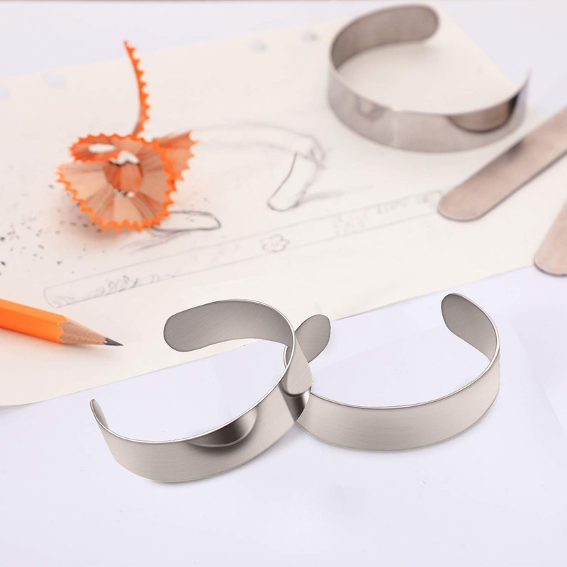 16 pulseras en blanco de acero inoxidable para hacer joyas,