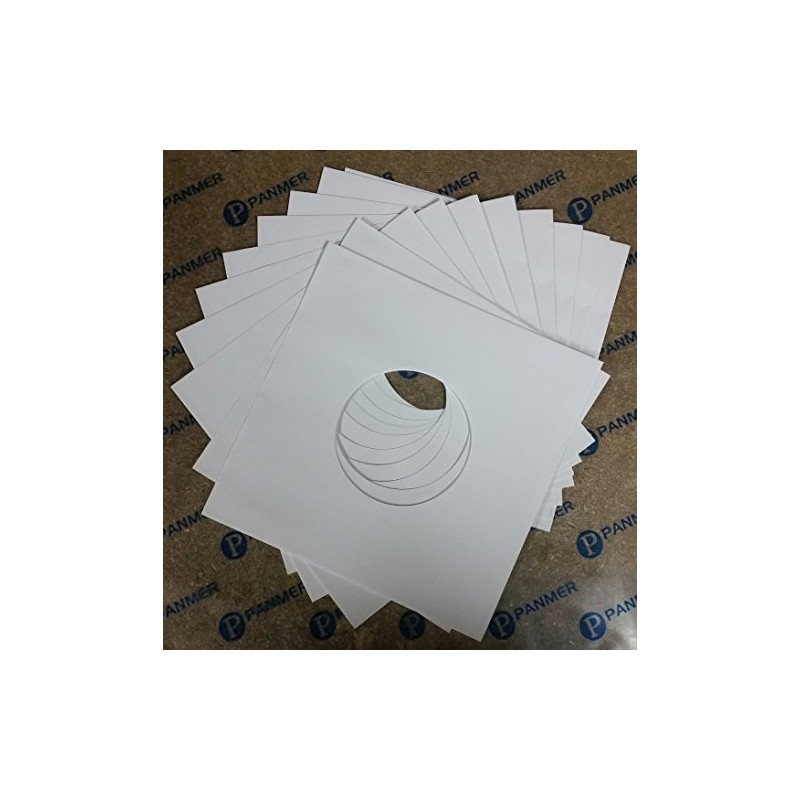 7 Inch White Paper Sleeves Pack of 50