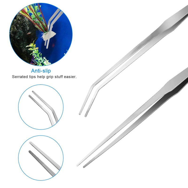 Extra Long Aquarium Aquascaping Tools Kit 8 in 1, Liveek