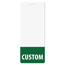 Customizable Dark Green Vertical Oversized Badge Buddy ID Backer Card - Double Sided Print - Durable and Water Resistant Ideal for Nurses, Doctors, and Healthcare Professionals