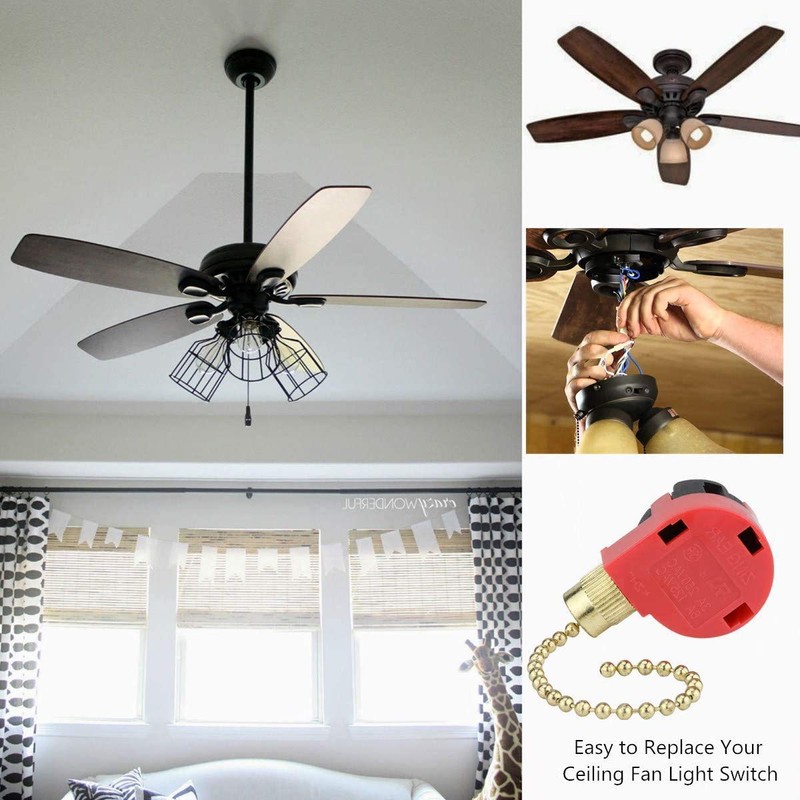 Ceiling Fan Switch 268S1 3 Speed 4 Wire Pull Chain