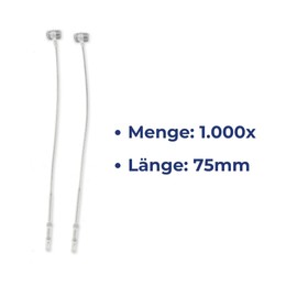 1000 EPO52 Safety Tags 75 mm – Made of Transparent Plastic FSI75]