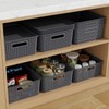Taysisiter 13 Quart Plastic Storage Baskets with Lid, Weave Organizing