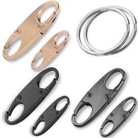 elook Zipper Locks for Backpacks, 6 PCS Zipper Clip Theft Deterrent, Zipper Lock Clips Double Side with Key Ring, Zipper Pull Replacement for Travelling Camping Hiking