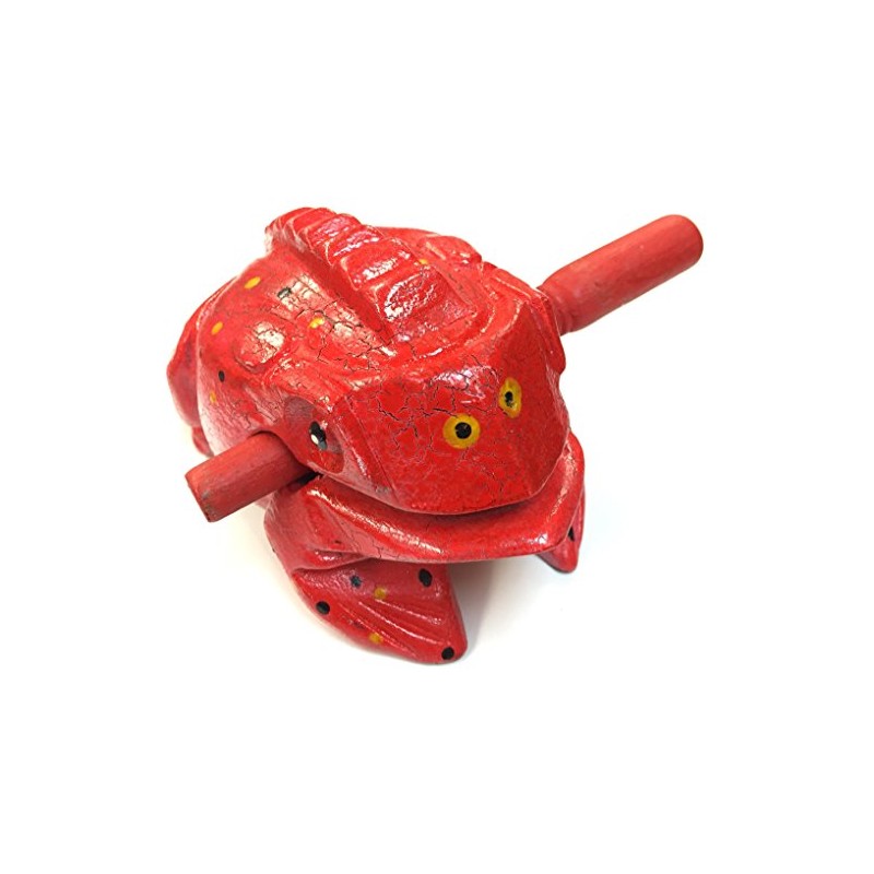 Wooden frog instrument large size 8"X 3"X 4"