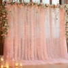 10×10ft Peach Tulle Backdrop Curtain with Lights String for Parties,