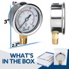 SENCTRL 100 Psi Lead-Free Pressure Gauge, 2" Dial, 1/4 NPT