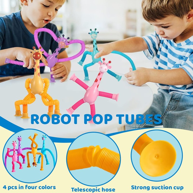 OIXEYA 4 Pezzi ventose gioco per bambini Ventosa Telescopica Giraffa