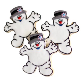 1 Dz. Snowman Frosty Cookies! Winter Birthday Party Christmas Snow Favors or Gift!