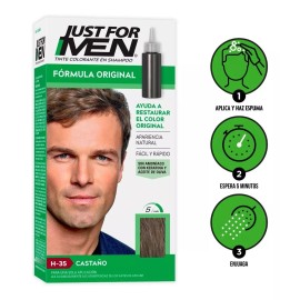 Just For Men Tinte Para Caballero Just For Men En Shampoo Castaño 2-pack