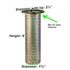 2" Commercial Floor Drain Strainer, 6" Tall, Perforated Stainless Steel