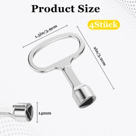 HweeWanX Set of 6 triangular key wheelie bin, triangle key, 3-sided key, bollard key, control cabinet key, fire brigade key, elevator key, construction key, universal key