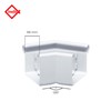 INEFA Gutter Angle 135 Degree Box-Shaped Outer Angle PVC NW68
