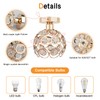 Zevnico Gold Mini Chandelier Light Fixture, Crystal Ceiling Light, Semi