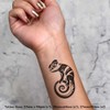Azeeda 4 x 'Chamäleon-Silhouette' Temporäre Tattoos - Wasserfest, Hautfreundlich &