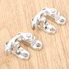 Yetaha 2PCS Antique Hook Hasp Latch, Decorative Horn Lock Silver
