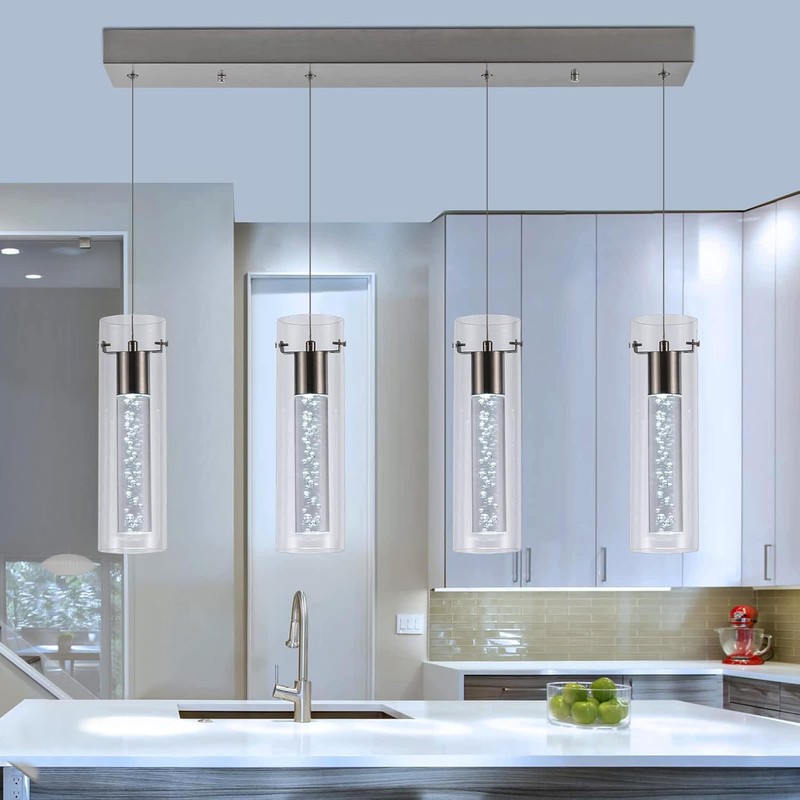 BESTWEST Pendant Lights Kitchen Island with Remote, 3000K-6000K Dimmable LED